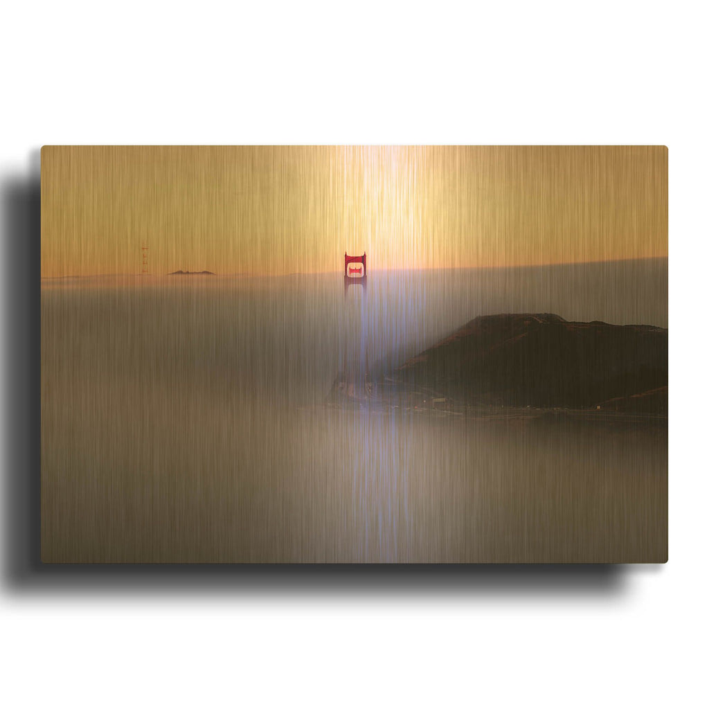 'Fog' By Bruce Getty Gold Metal Wall Art