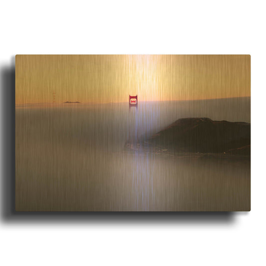 'Fog' By Bruce Getty Gold Metal Wall Art