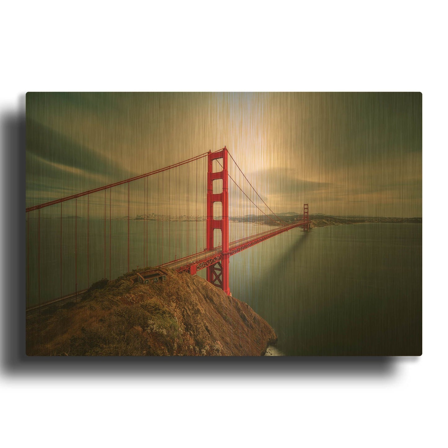 'Batteries Spencer' By Bruce Getty Gold Metal Wall Art