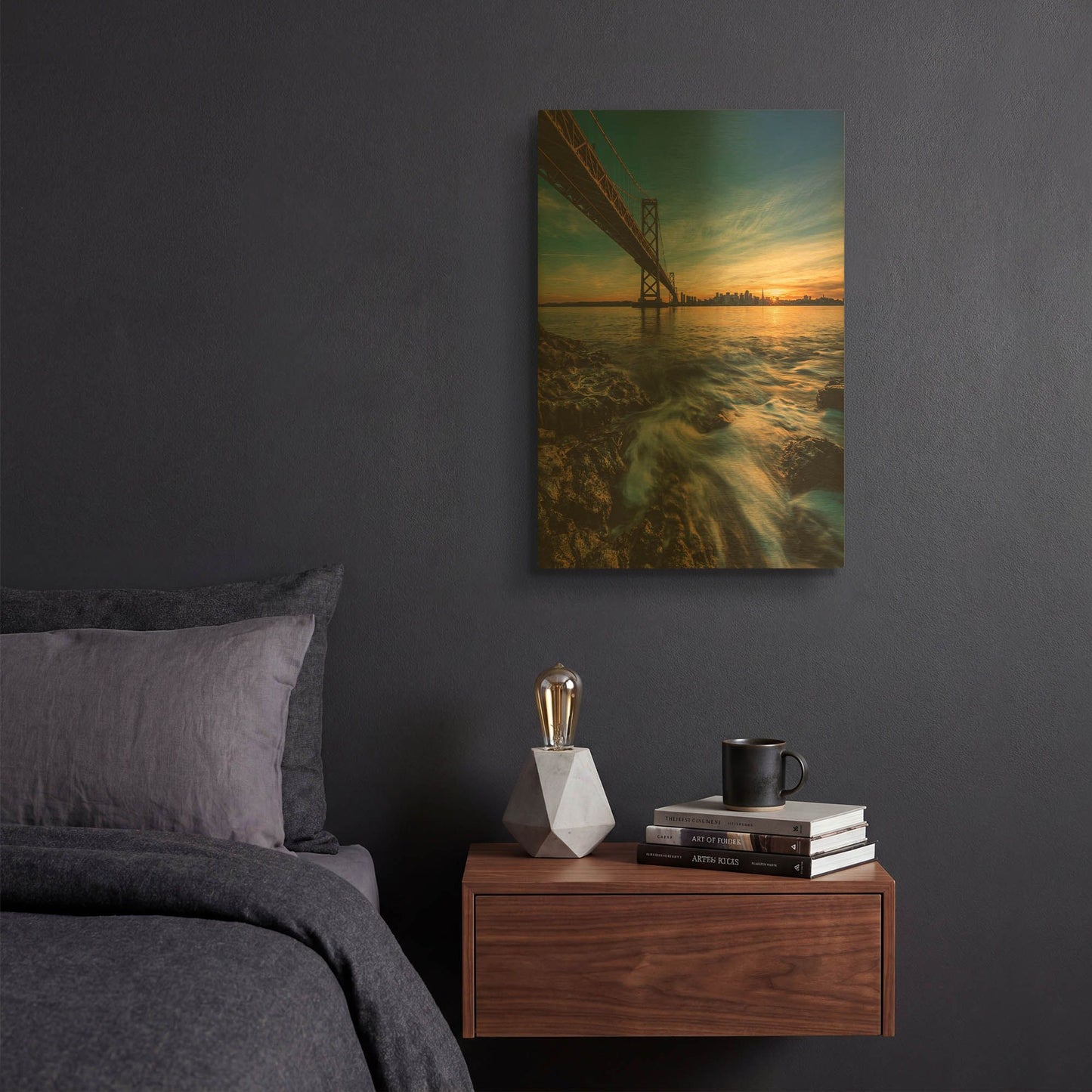 'Down by the Water 2' By Bruce Getty Gold Metal Wall Art