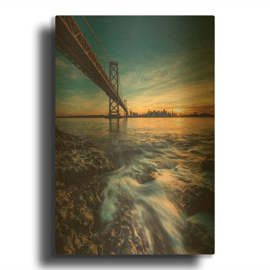 'Down by the Water 2' By Bruce Getty Gold Metal Wall Art