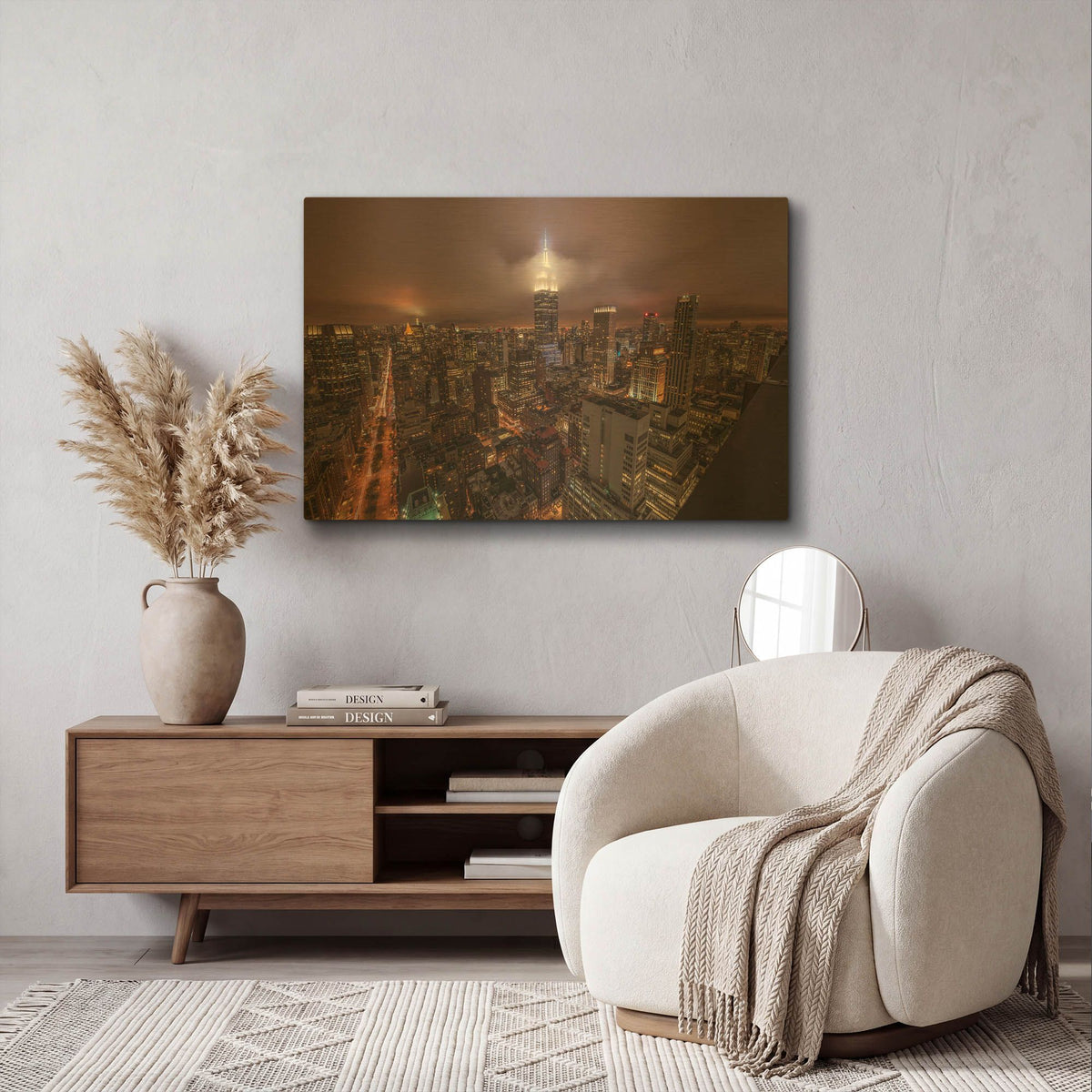 'Empire Clouds' By Bruce Getty Gold Metal Wall Art