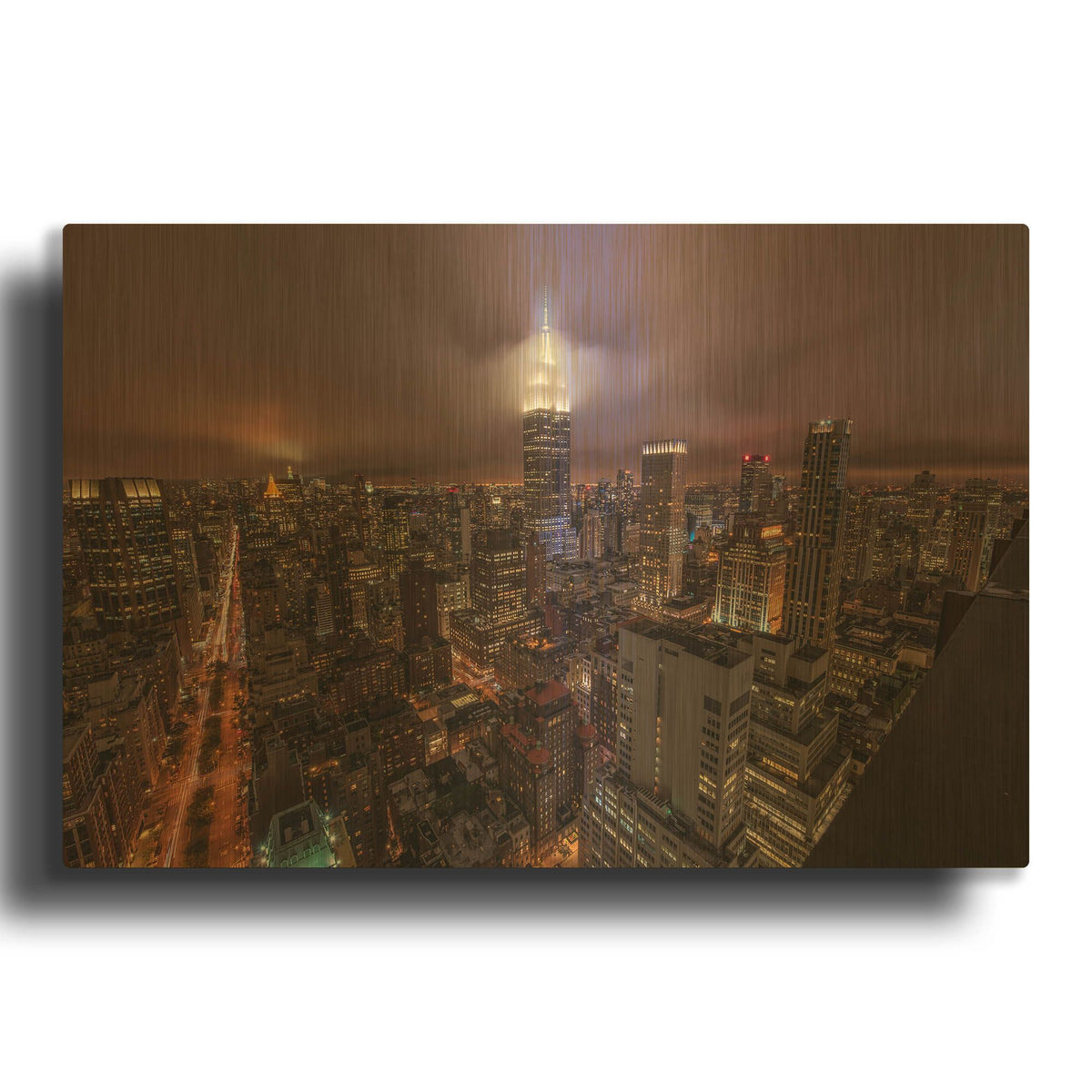 'Empire Clouds' By Bruce Getty Gold Metal Wall Art