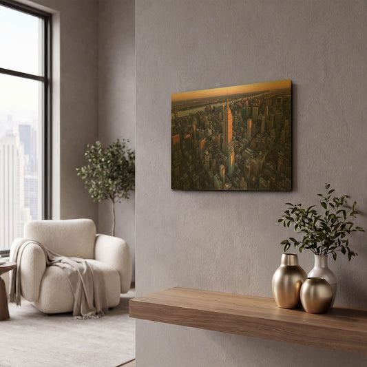 'Empire Flight' By Bruce Getty Gold Metal Wall Art
