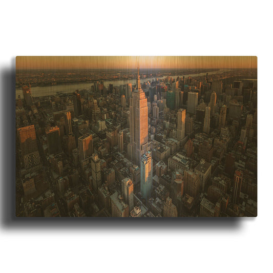 'Empire Flight' By Bruce Getty Gold Metal Wall Art