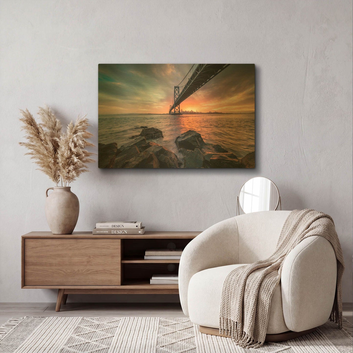 'Golden Light Explosion' By Bruce Getty Gold Metal Wall Art