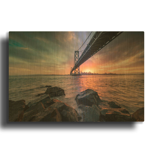 'Golden Light Explosion' By Bruce Getty Gold Metal Wall Art