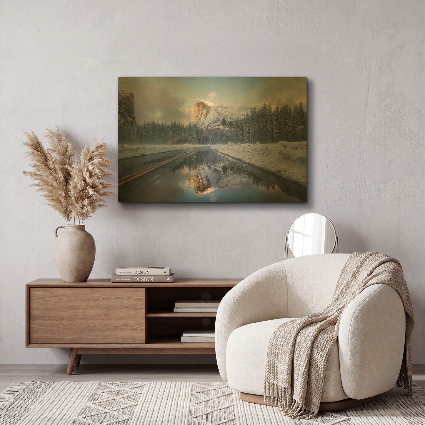 'Roadside Reflection 2' By Bruce Getty Gold Metal Wall Art
