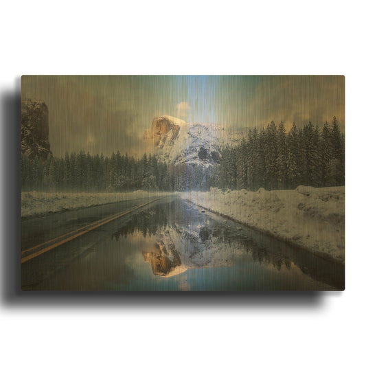 'Roadside Reflection 2' By Bruce Getty Gold Metal Wall Art