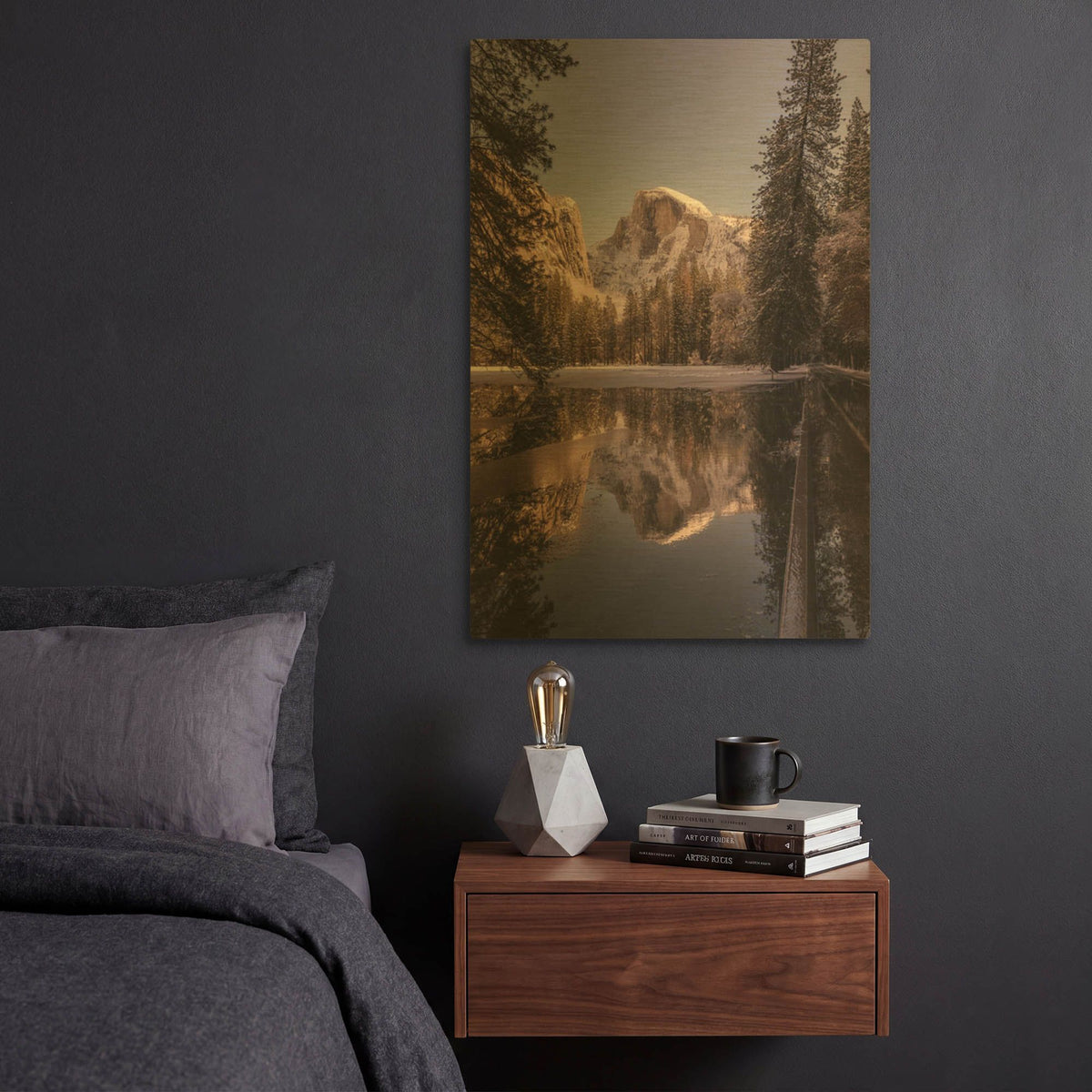 'Roadside Reflection' By Bruce Getty Gold Metal Wall Art