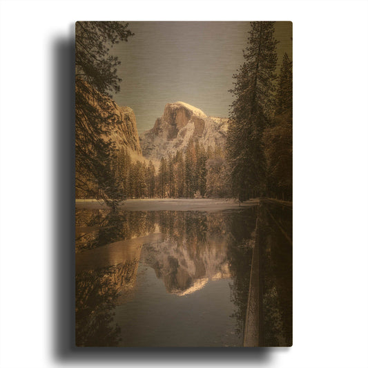 'Roadside Reflection' By Bruce Getty Gold Metal Wall Art