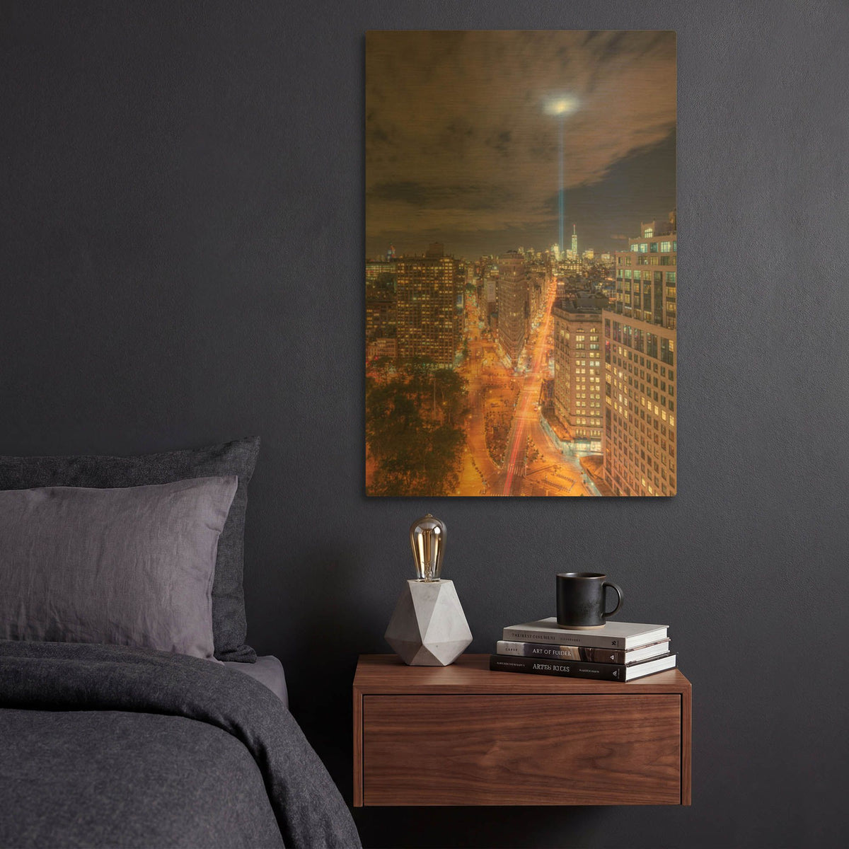 'Rooftop Break' By Bruce Getty Gold Metal Wall Art