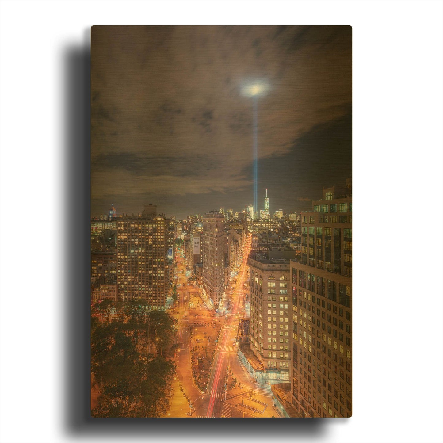 'Rooftop Break' By Bruce Getty Gold Metal Wall Art