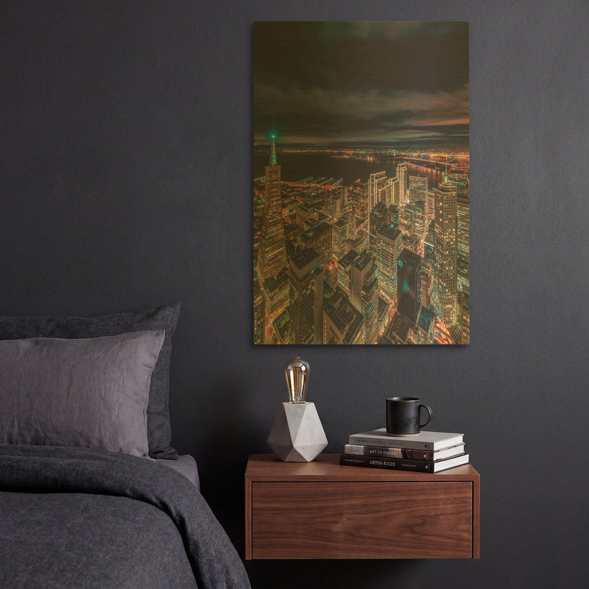 'San Francisco Look Down 5' By Bruce Getty Gold Metal Wall Art