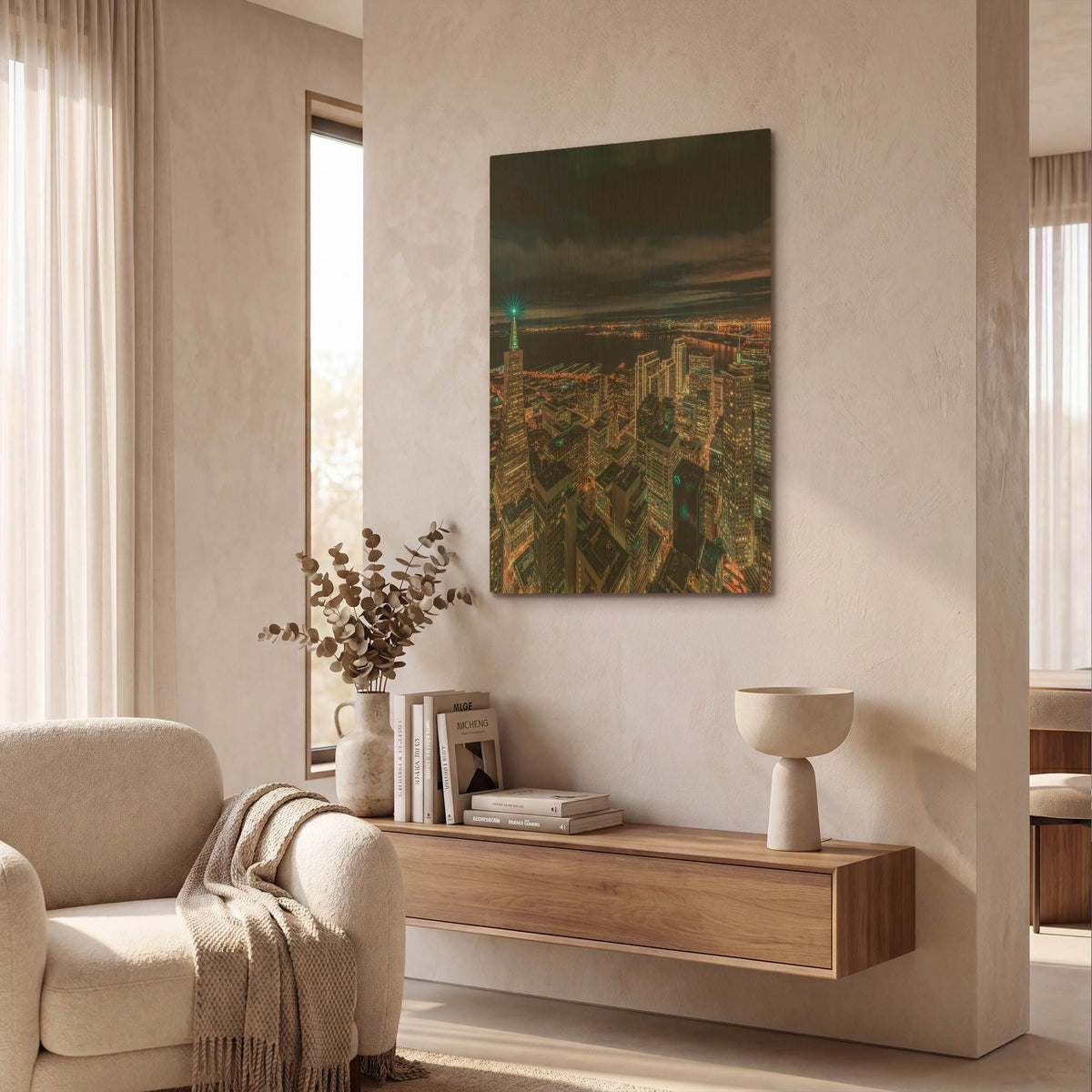 'San Francisco Look Down 5' By Bruce Getty Gold Metal Wall Art