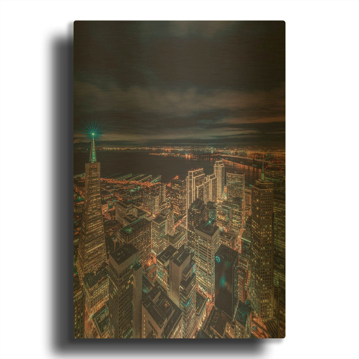 'San Francisco Look Down 5' By Bruce Getty Gold Metal Wall Art