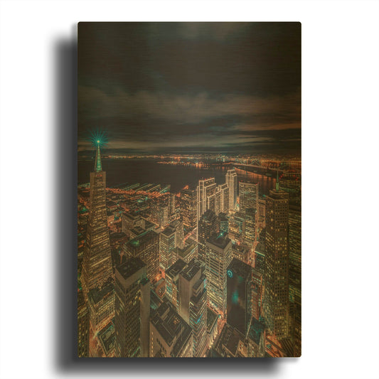 'San Francisco Look Down 5' By Bruce Getty Gold Metal Wall Art