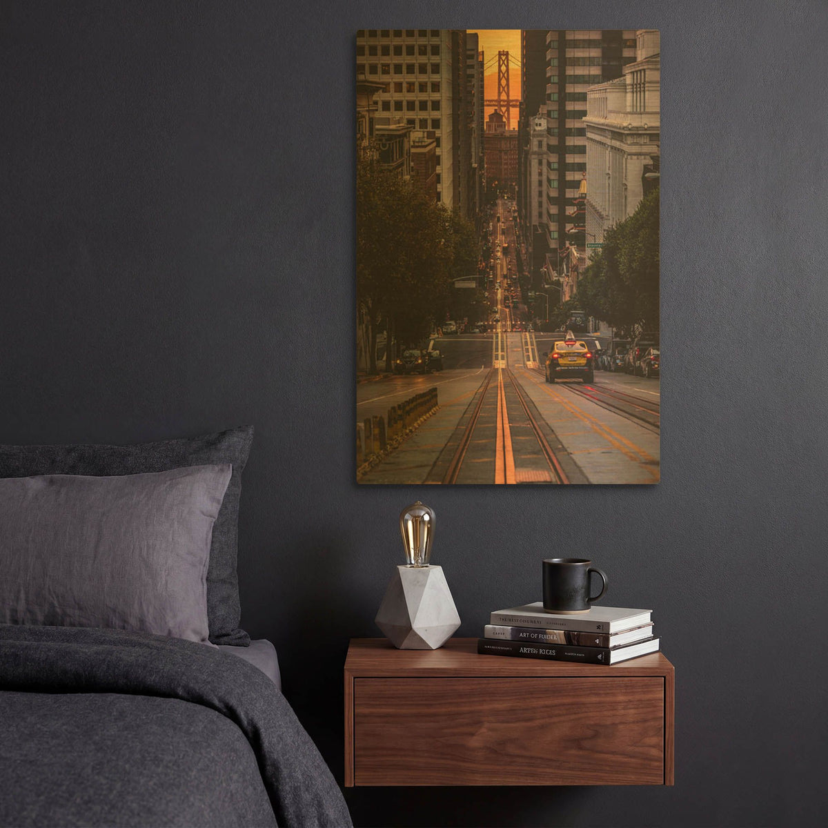 'The Cab' By Bruce Getty Gold Metal Wall Art