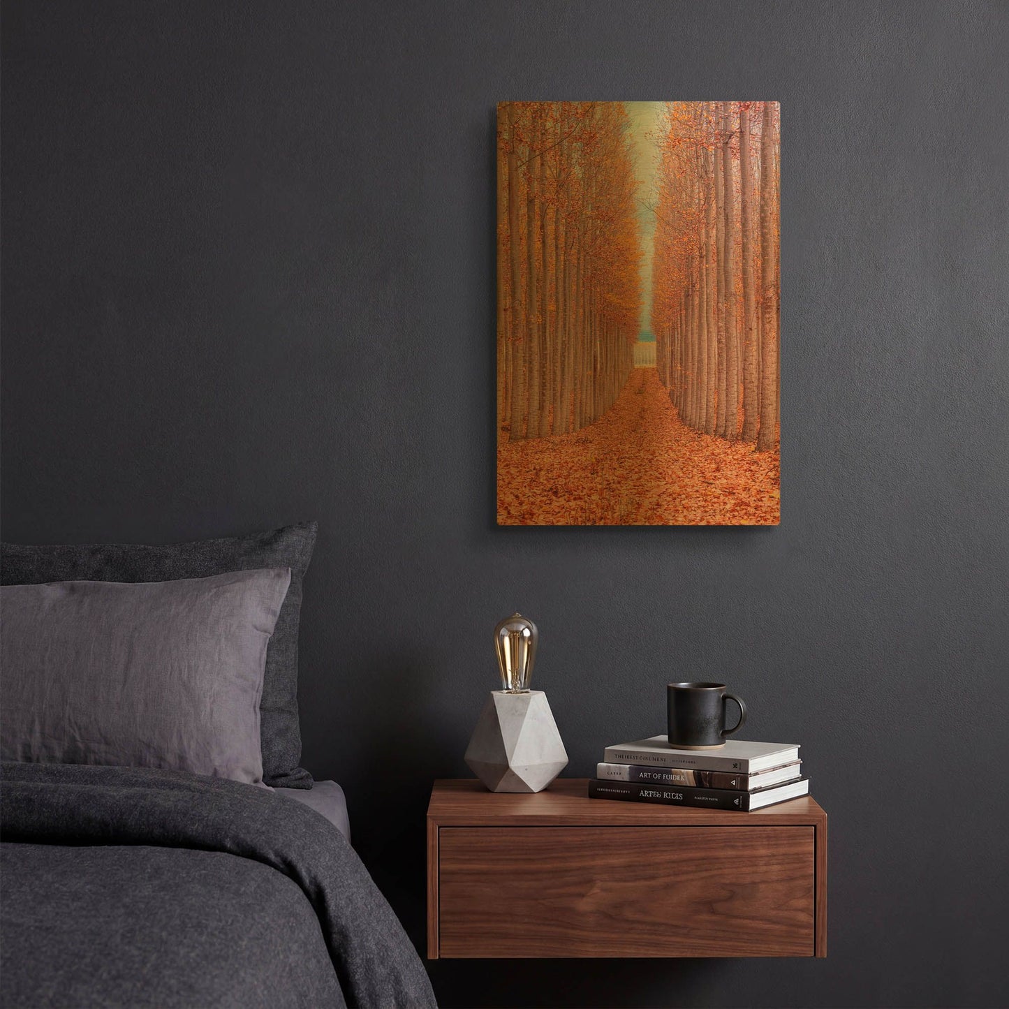 'Tree Farm' By Bruce Getty Gold Metal Wall Art