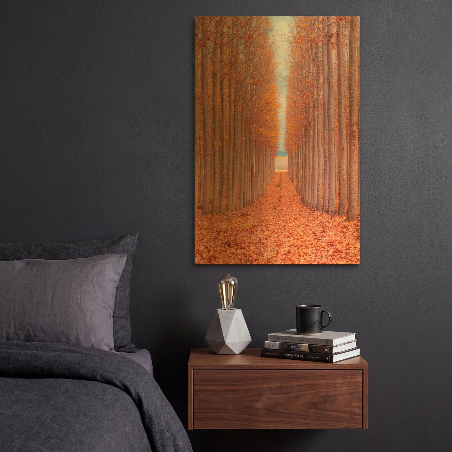 'Tree Farm' By Bruce Getty Gold Metal Wall Art