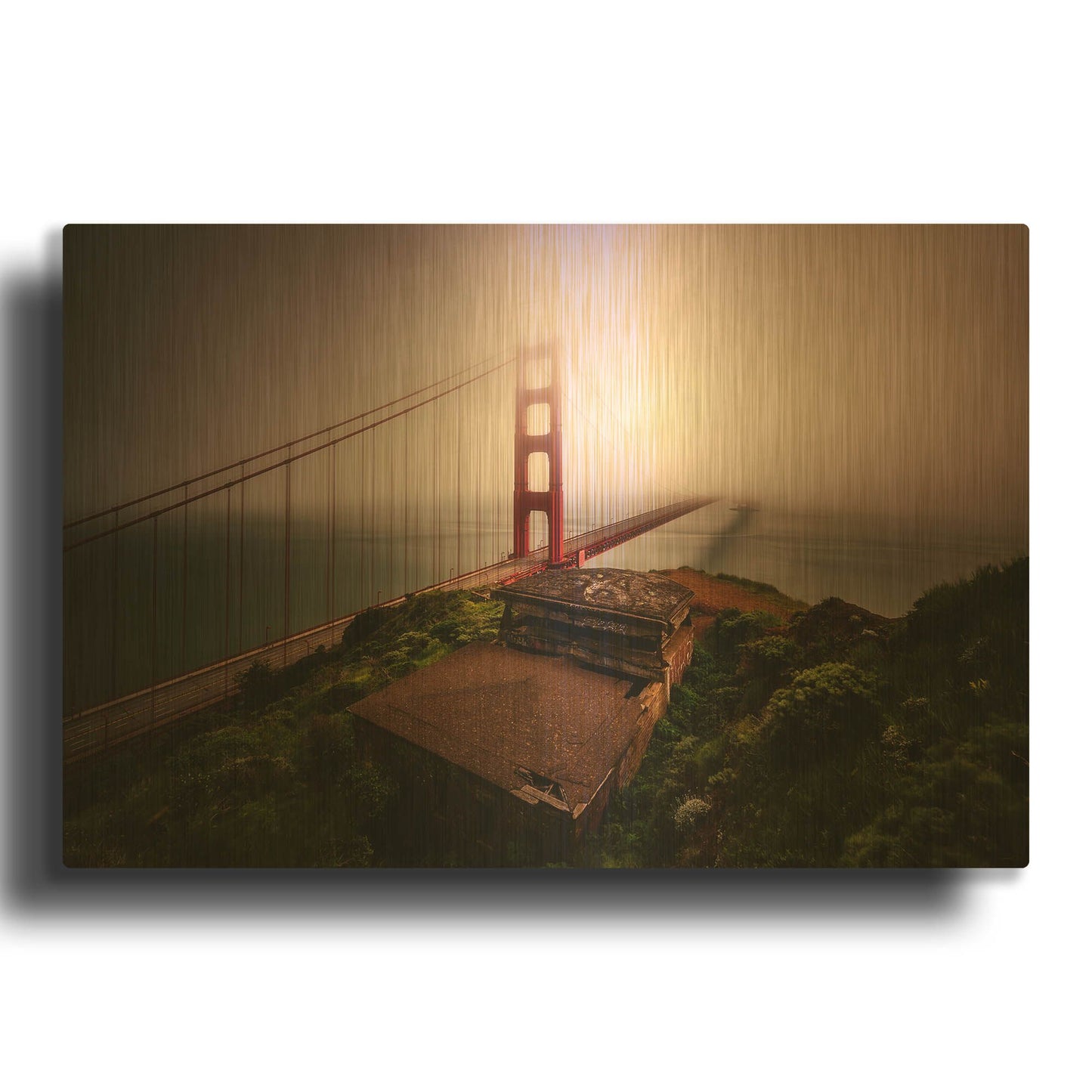 'White Out' By Bruce Getty Gold Metal Wall Art