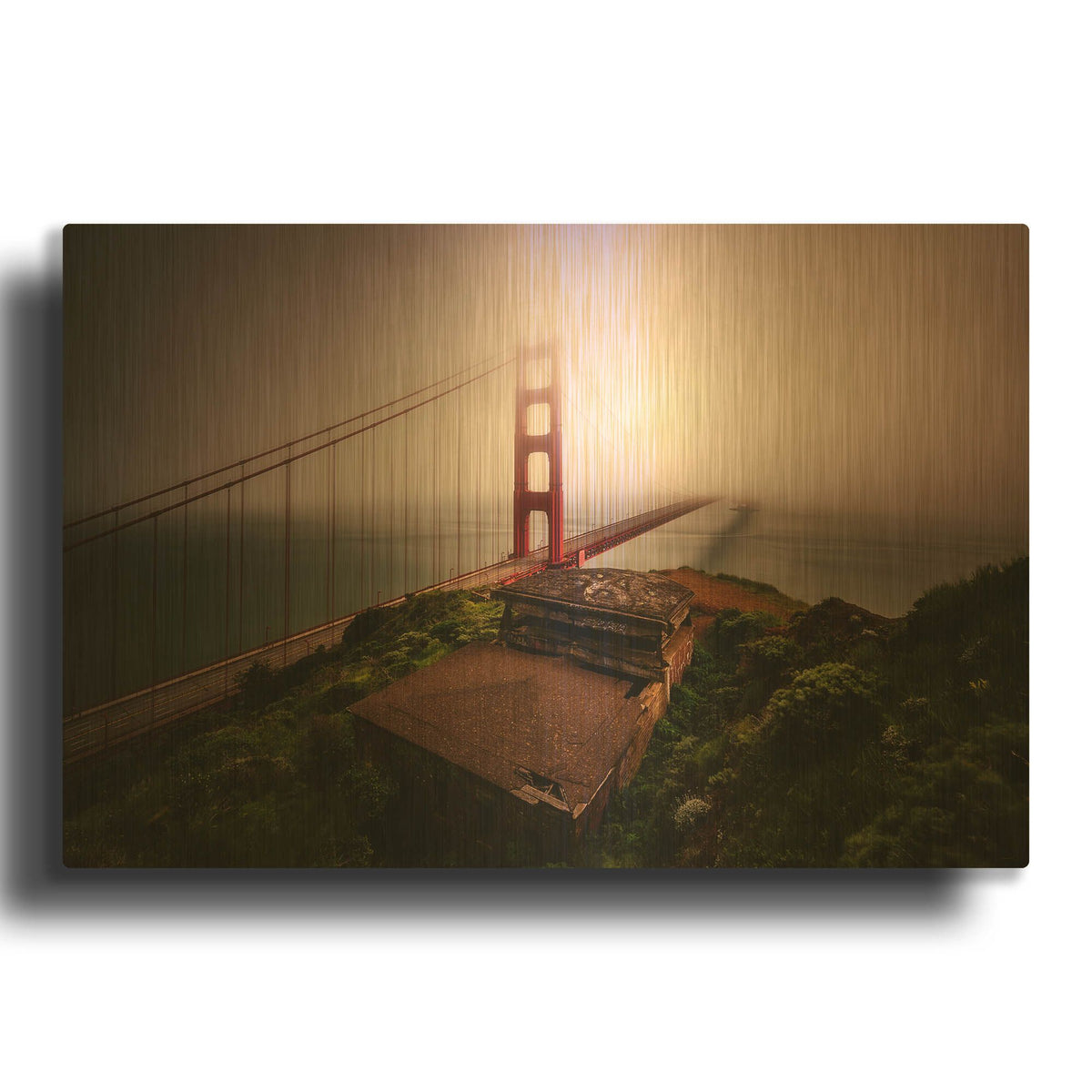 'White Out' By Bruce Getty Gold Metal Wall Art