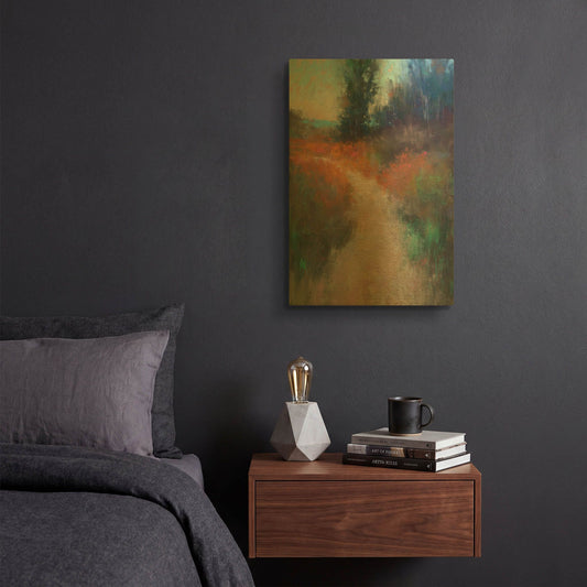'Behind the Trees' By Alejandra Goss Gold Metal Wall Art