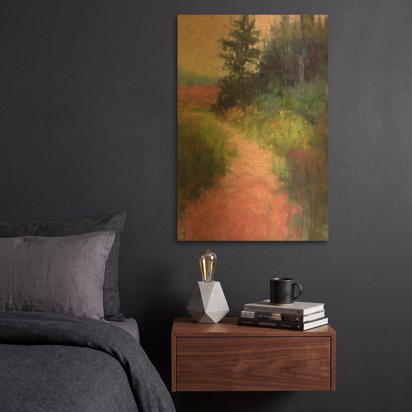 'Magenta' By Alejandra Goss Gold Metal Wall Art