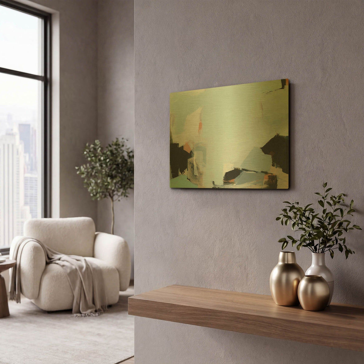 'Iceberg' By Amanda Hawkins Gold Metal Wall Art