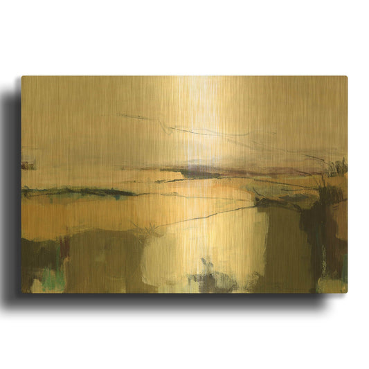 'Midcoast 1' By Amanda Hawkins Gold Metal Wall Art