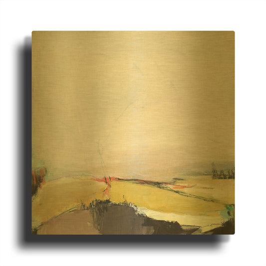 'Midcoast 2' By Amanda Hawkins Gold Metal Wall Art