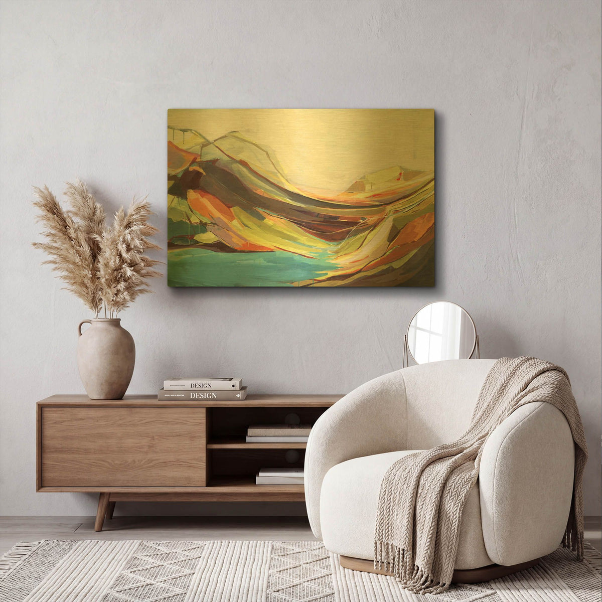 'Mount Desert Isle' By Amanda Hawkins Gold Metal Wall Art