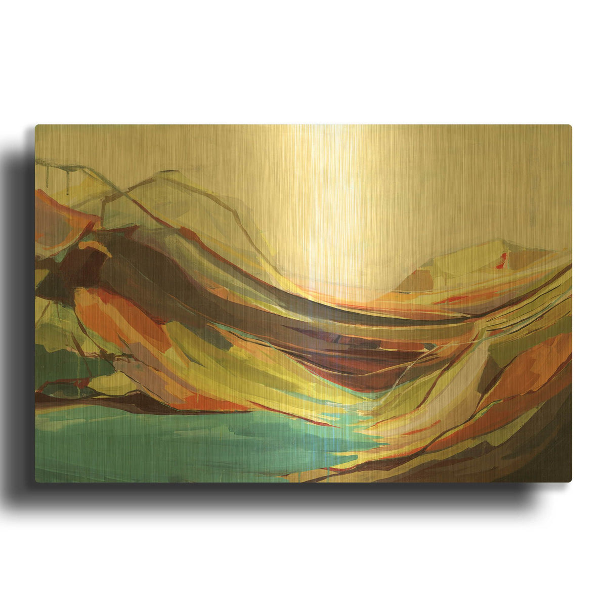 'Mount Desert Isle' By Amanda Hawkins Gold Metal Wall Art