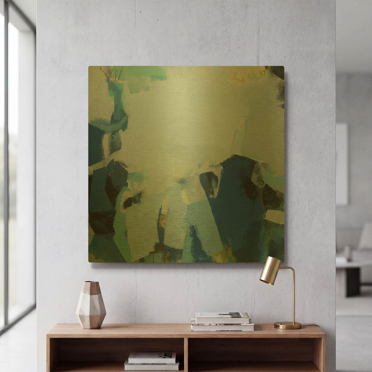 'Tide Pools' By Amanda Hawkins Gold Metal Wall Art