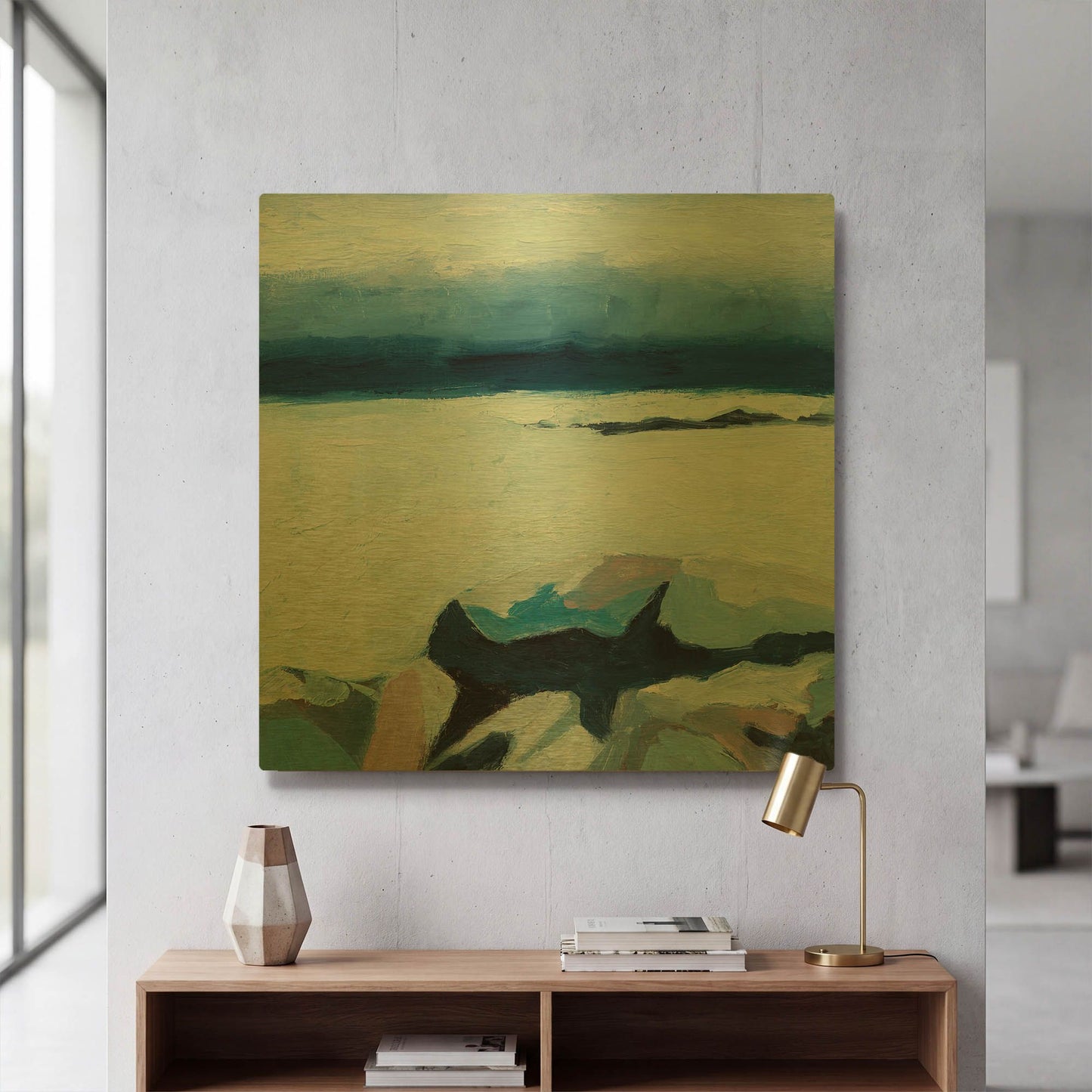 '6 AM' By Ann Gordon Gold Metal Wall Art