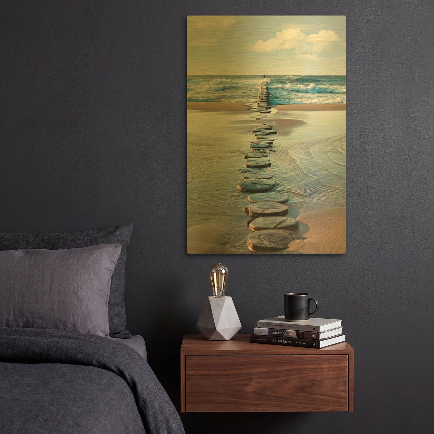'Stepping Stones' By LUXE Gold Metal Wall Art