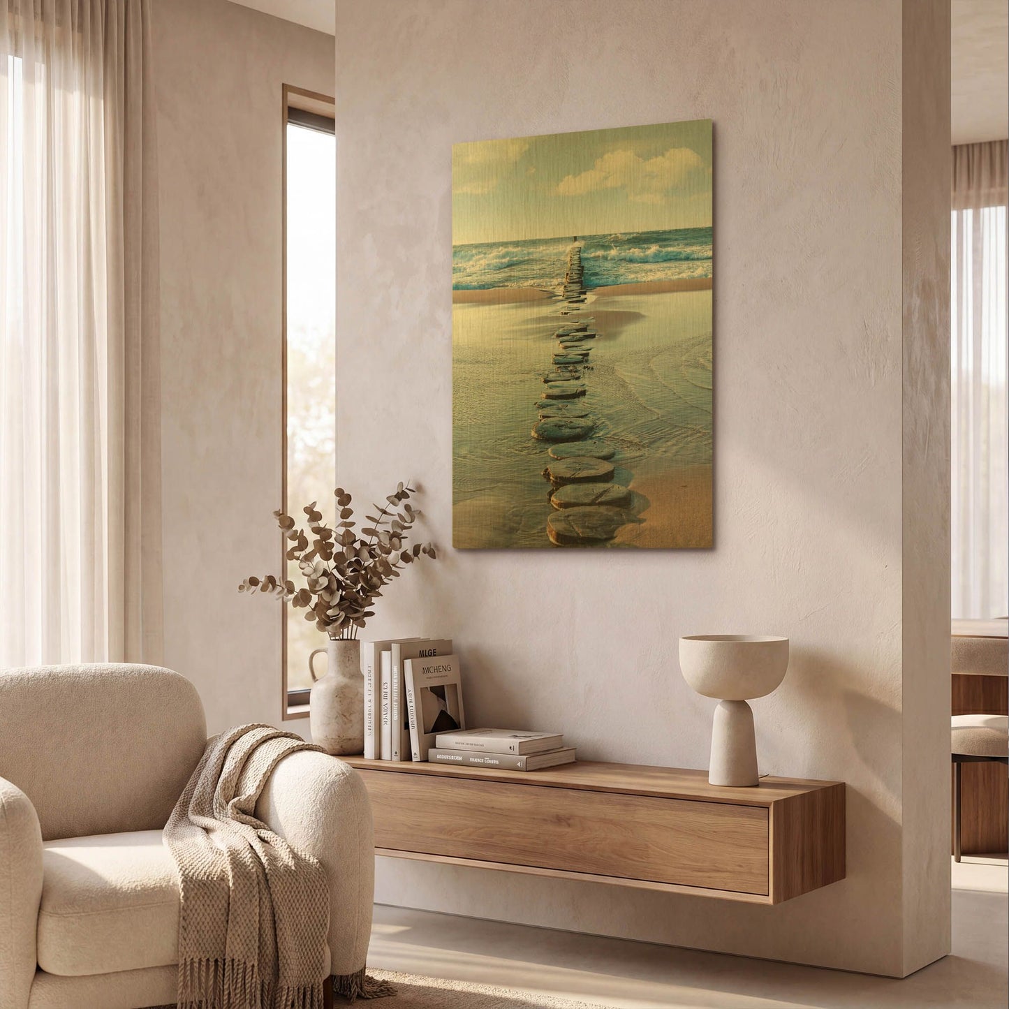 'Stepping Stones' By LUXE Gold Metal Wall Art
