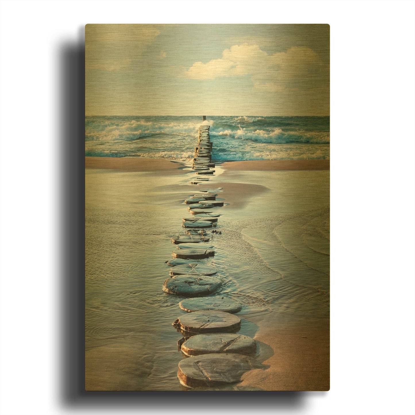 'Stepping Stones' By LUXE Gold Metal Wall Art