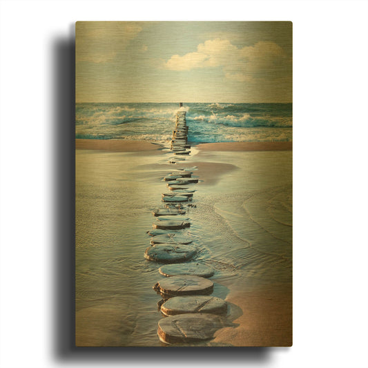 'Stepping Stones' By LUXE Gold Metal Wall Art