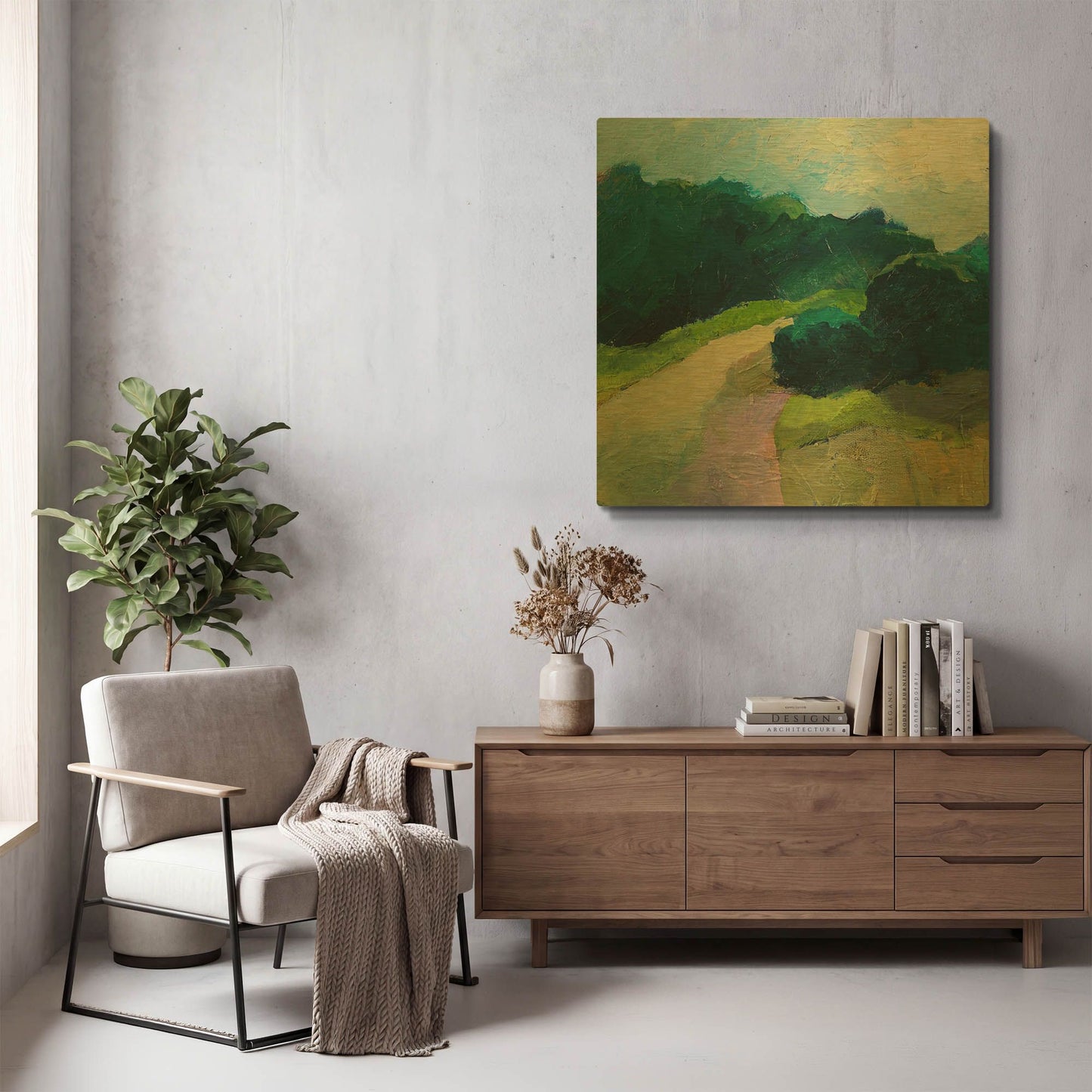'A Different Day A Different Walk' By Ann Gordon Gold Metal Wall Art