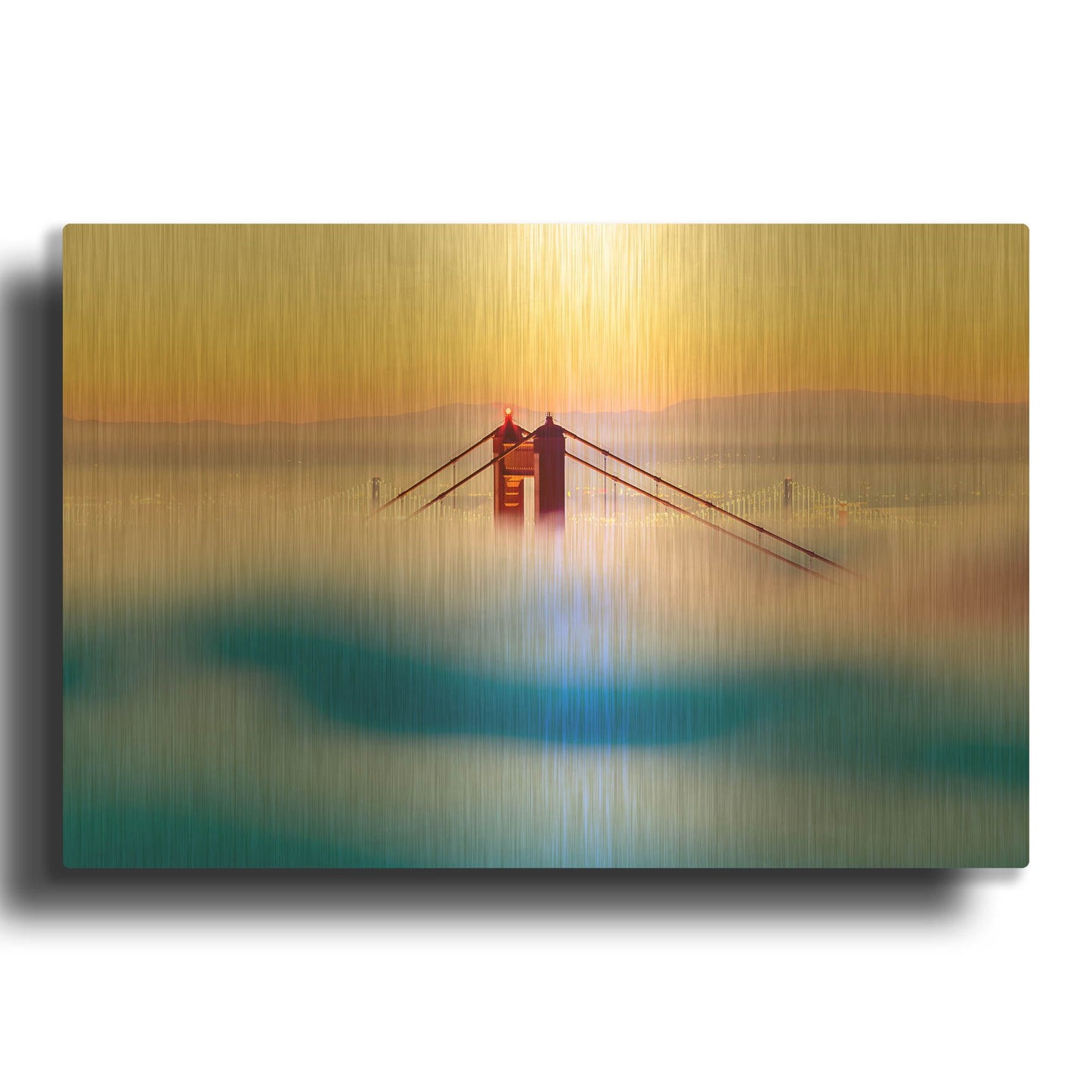 'Across the Bay' By Ann Gordon Gold Metal Wall Art