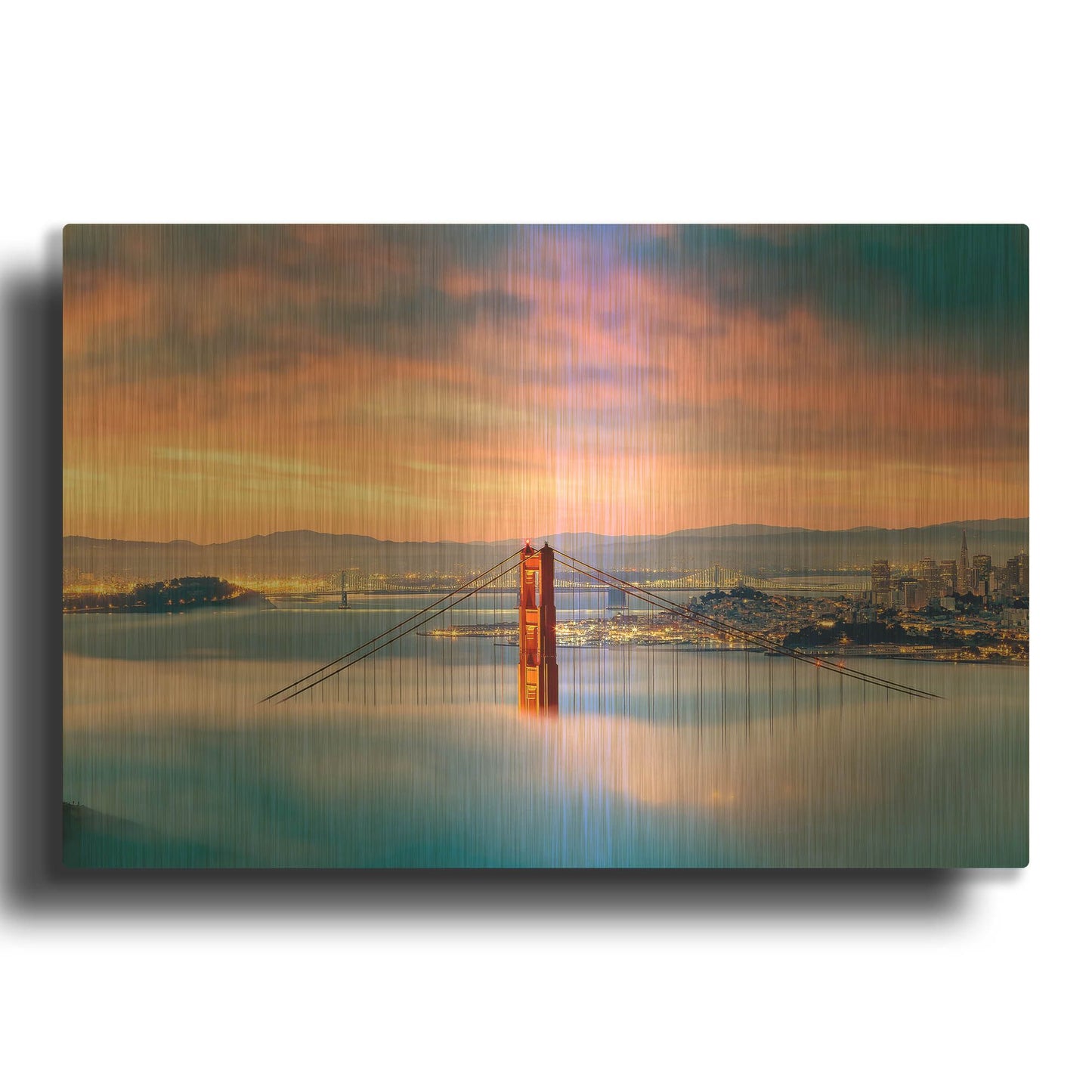 'Anomaly' By Ann Gordon Gold Metal Wall Art