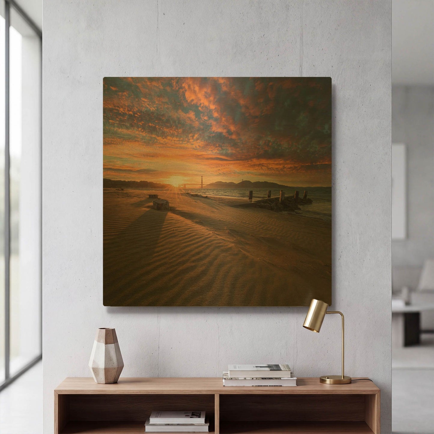 'Composed' By Ann Gordon Gold Metal Wall Art