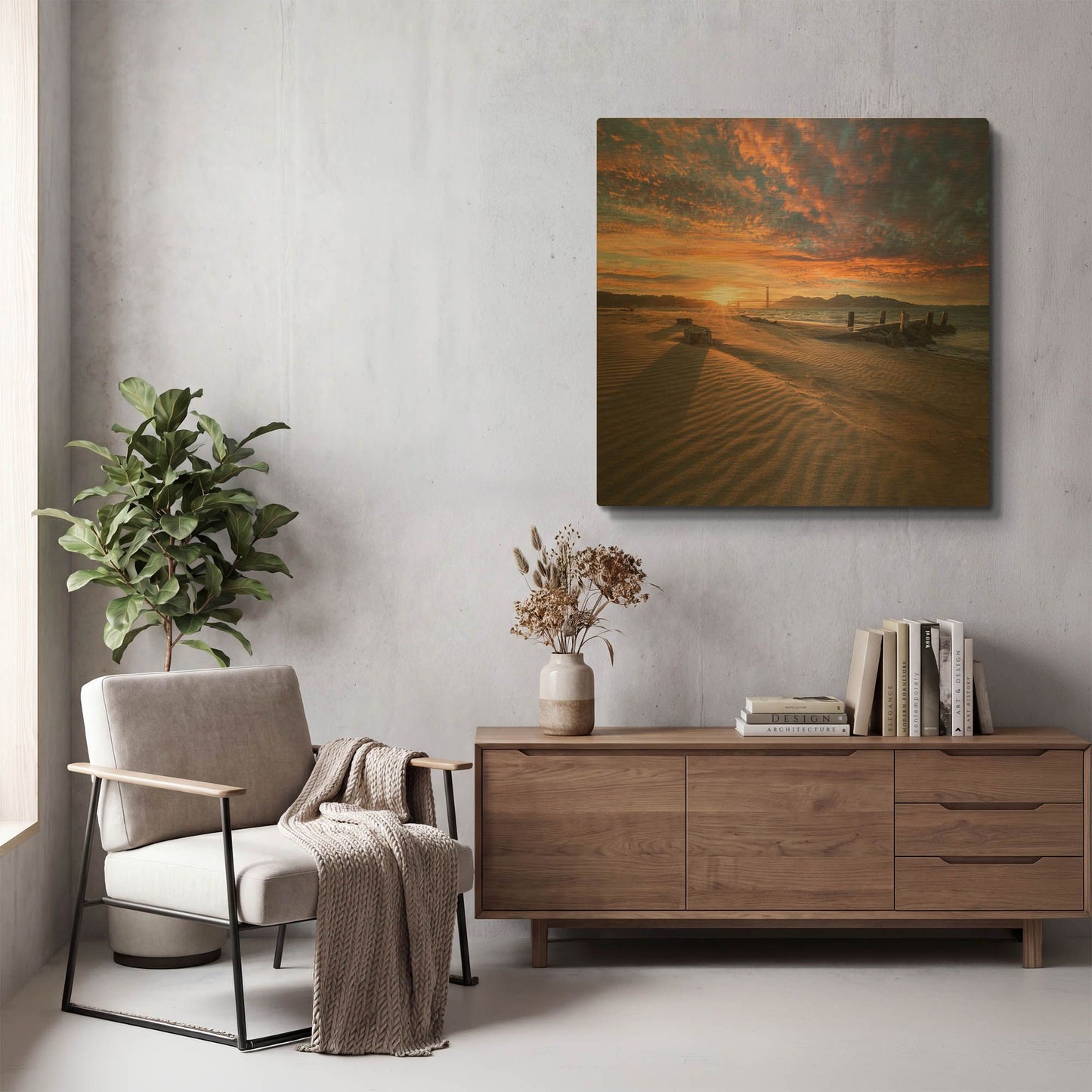 'Composed' By Ann Gordon Gold Metal Wall Art