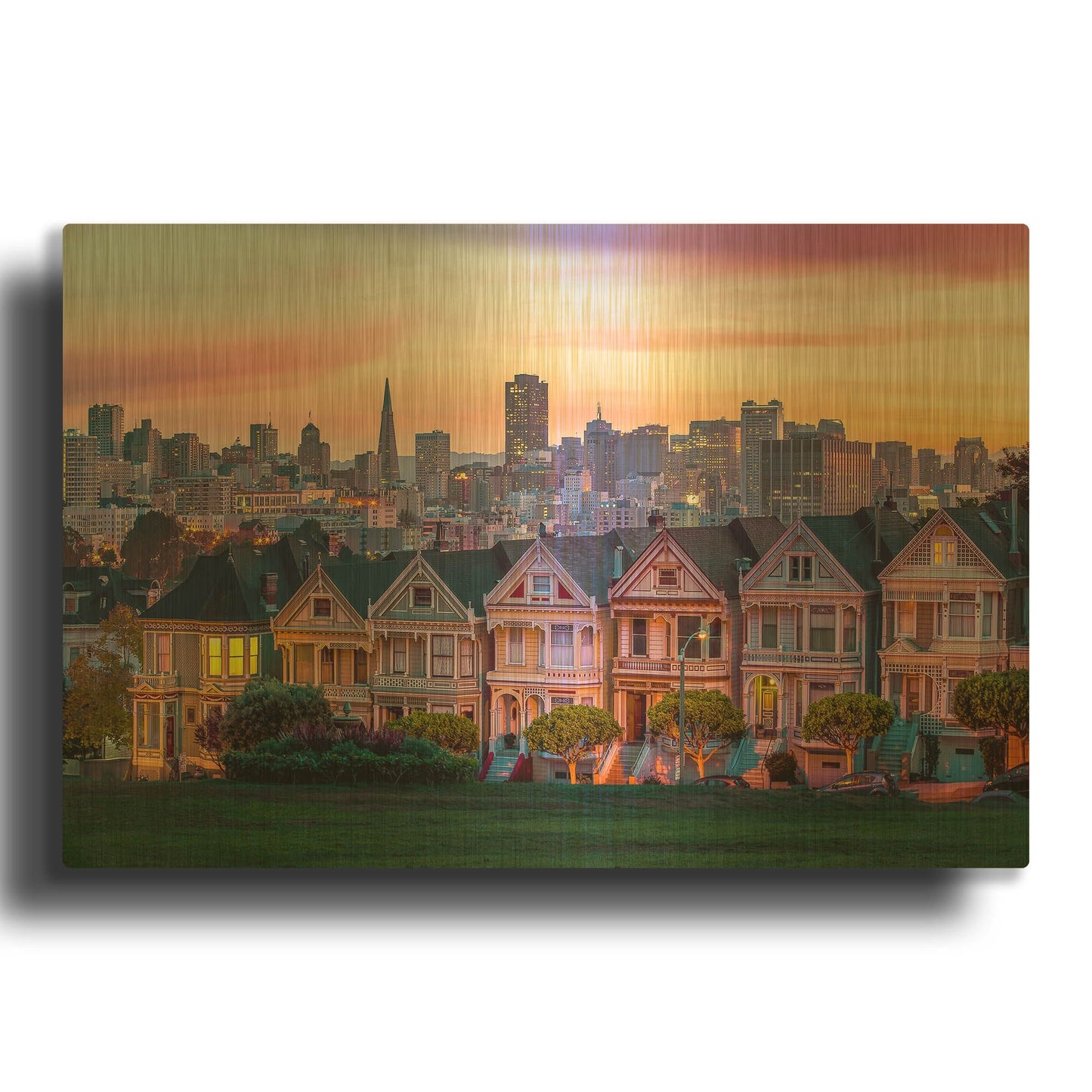 'Dawn Painting' By Ann Gordon Gold Metal Wall Art