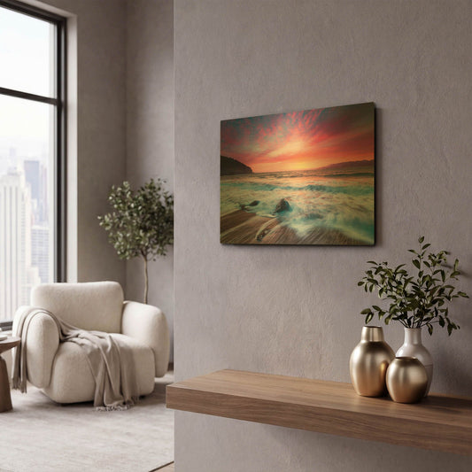 'Distant Glow' By Ann Gordon Gold Metal Wall Art