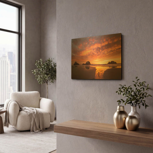 'Flow' By Ann Gordon Gold Metal Wall Art