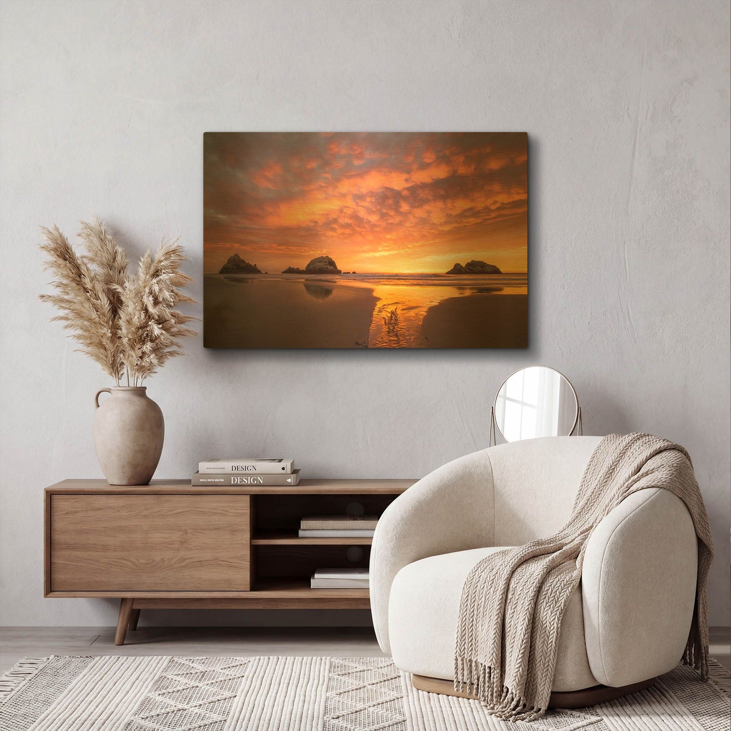 'Flow' By Ann Gordon Gold Metal Wall Art