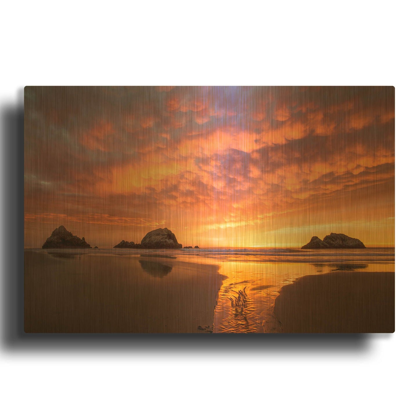 'Flow' By Ann Gordon Gold Metal Wall Art