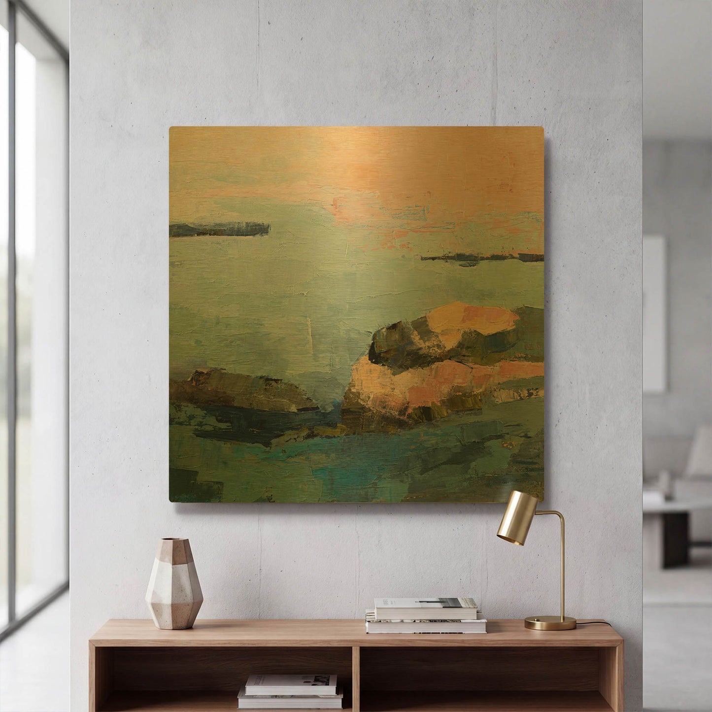 'Fort Foster' By Ann Gordon Gold Metal Wall Art